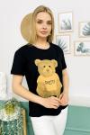 144764 B Yaka Baskili Tshirt